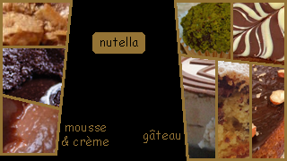 lien recette de mousse et crème et gâteau au nutella